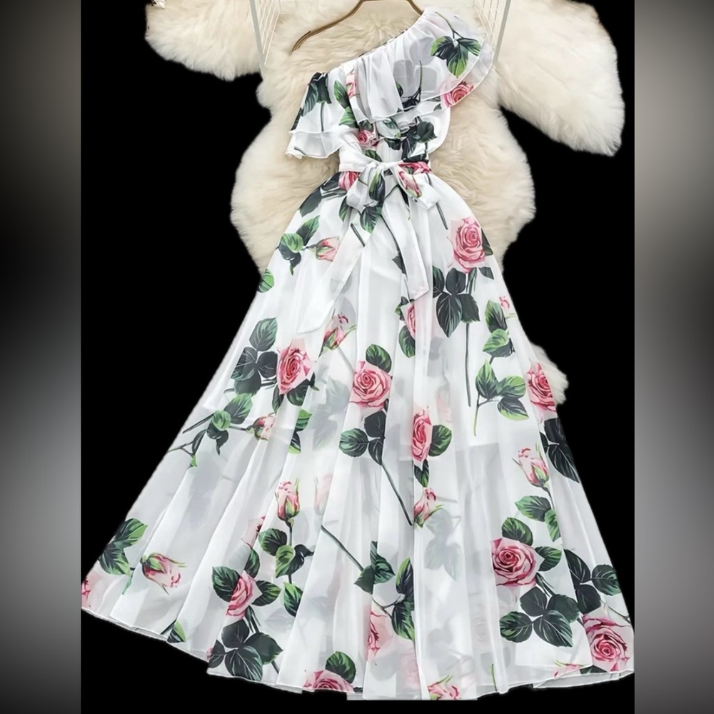 Floral White and Pink Kids Dress. New never worn